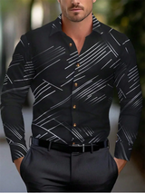 Comfortable Striped Soft Lapel Shirt