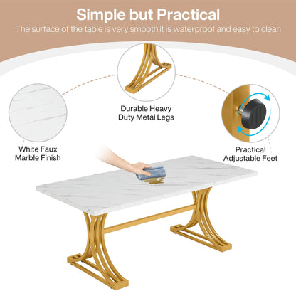 63-inch rectangular dining table