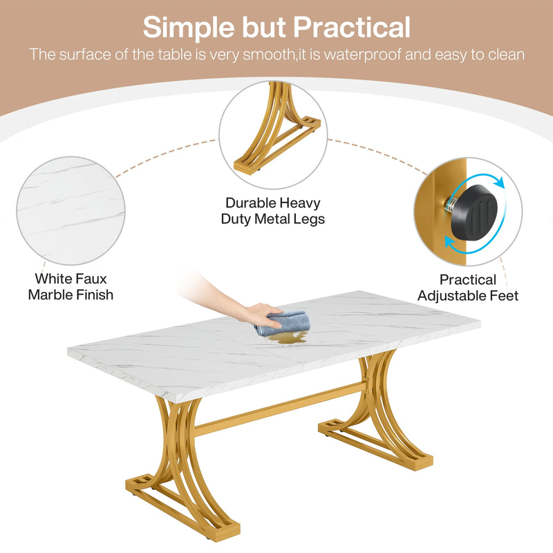 63-Inch Rectangular Dining Table