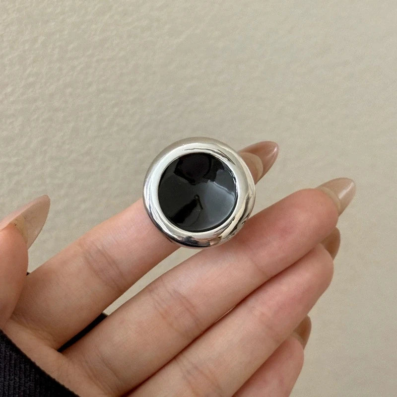 Dripping Glaze Round Polished Finish Ring