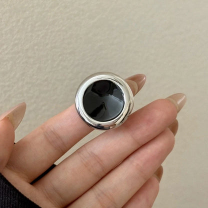 Dripping Glaze Round Polished Finish Ring