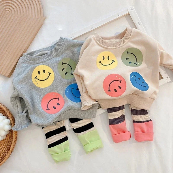 Kids Cartoon Blouse & Pants Set