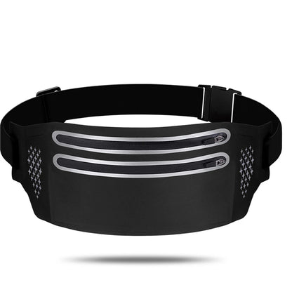 Double zipper pocket sports belt pouch