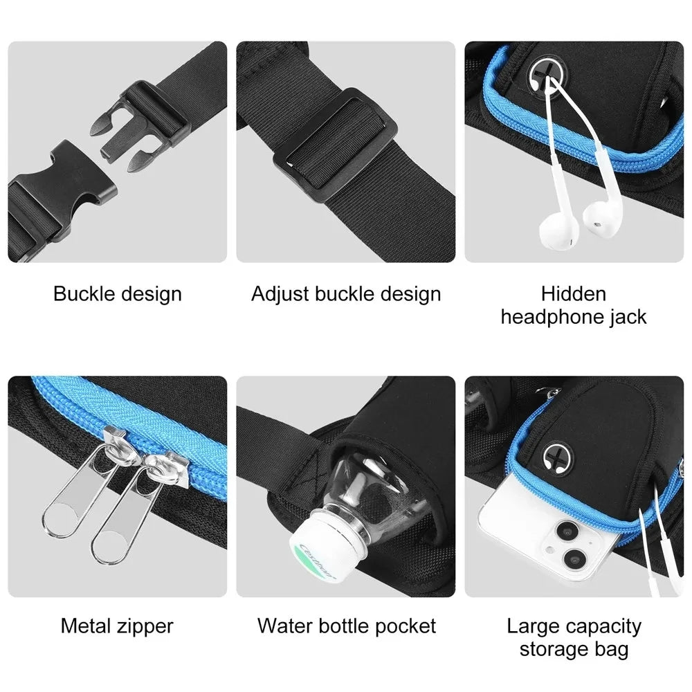 Waterproof sports waist phone bag
