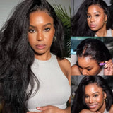 Kinky Straight 13x4 Lace Front Human Hair Wig