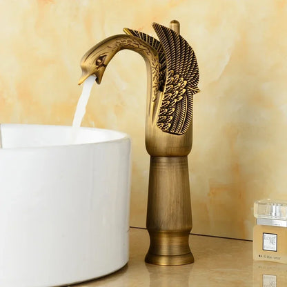 Single lever stream spout hot cold water mixer
