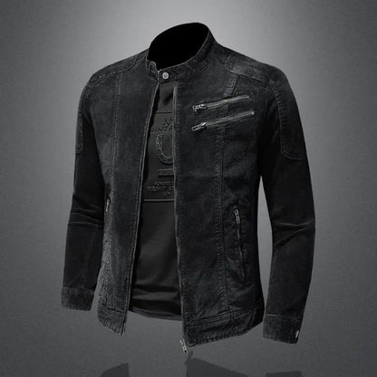 Loose casual stand collar zipper jacket
