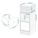 2PCS/SET Narrow Bedside Table Nightstand
