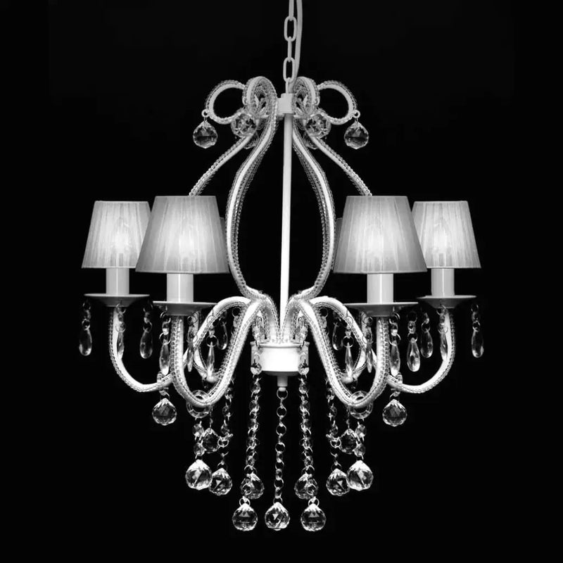 Elegant White Chandelier with 2300 Crystals