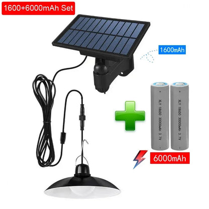 Solar pendant light with remote control