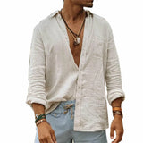 Casual Standing Collar Male Shirt