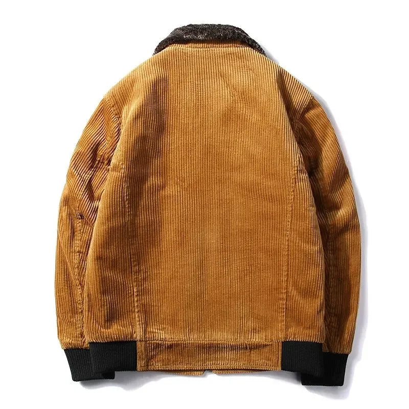 Men's warm winter corduroy jacket