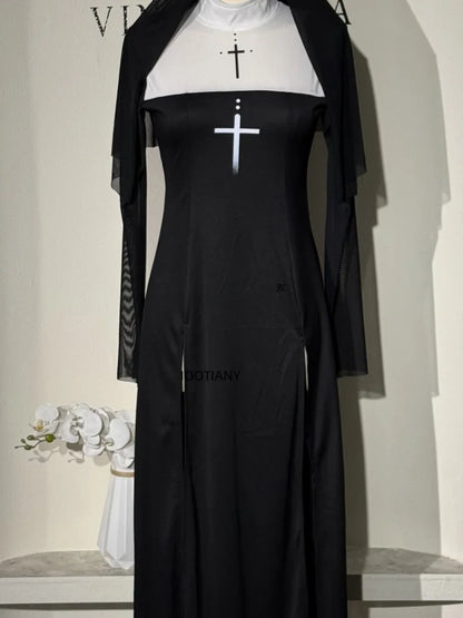 Halloween Cute Female Anime Nun Costume