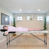 Leather Upholstered Adjustable Massage Bed