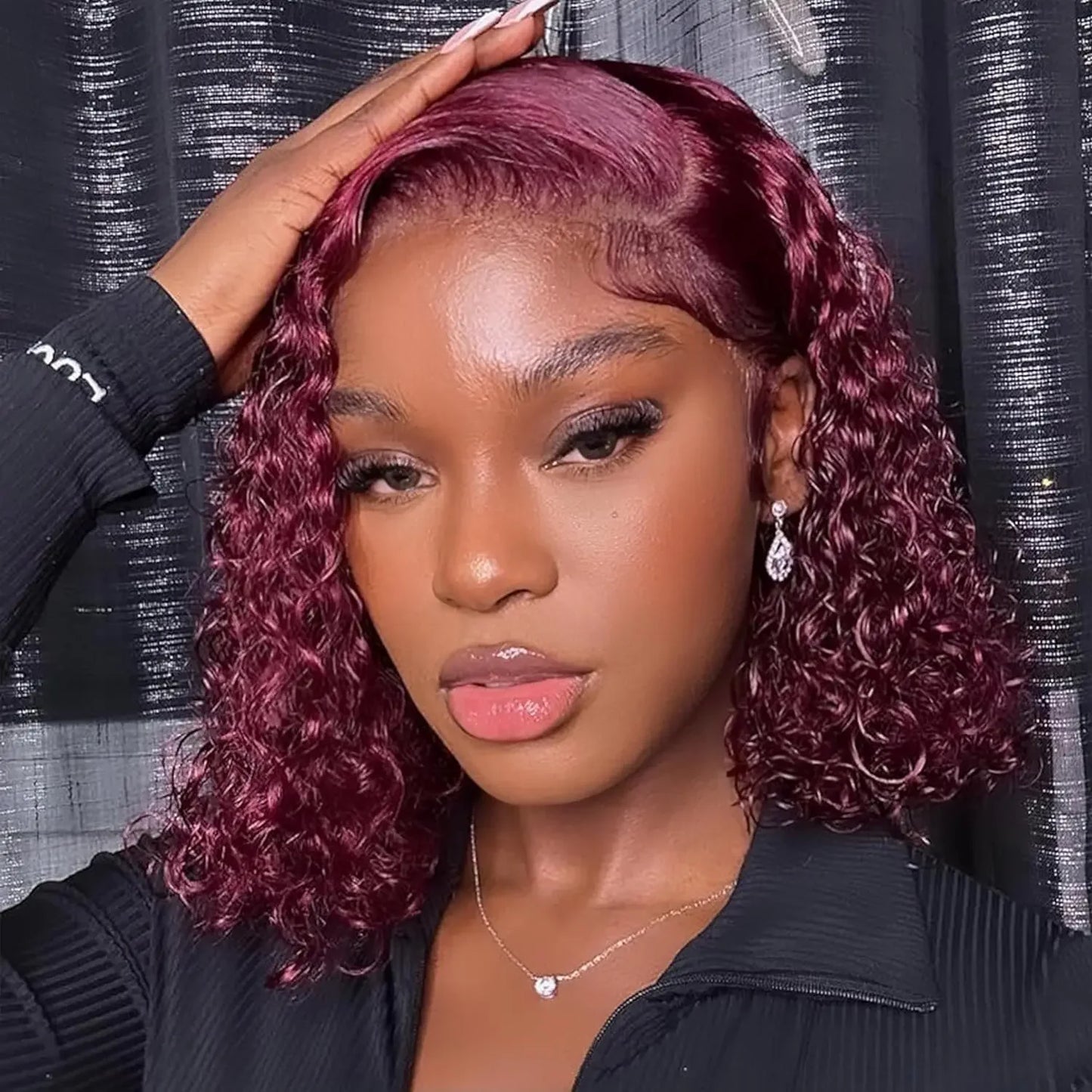 14inch water wave 13x4 bob wig