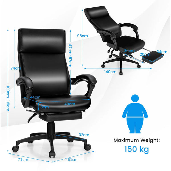 High Back Leather Executive Office Chair