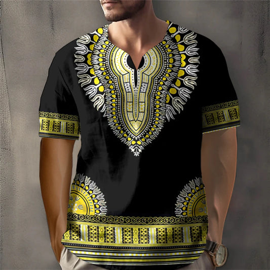 Fashion african dashiki men's culture t-shirt