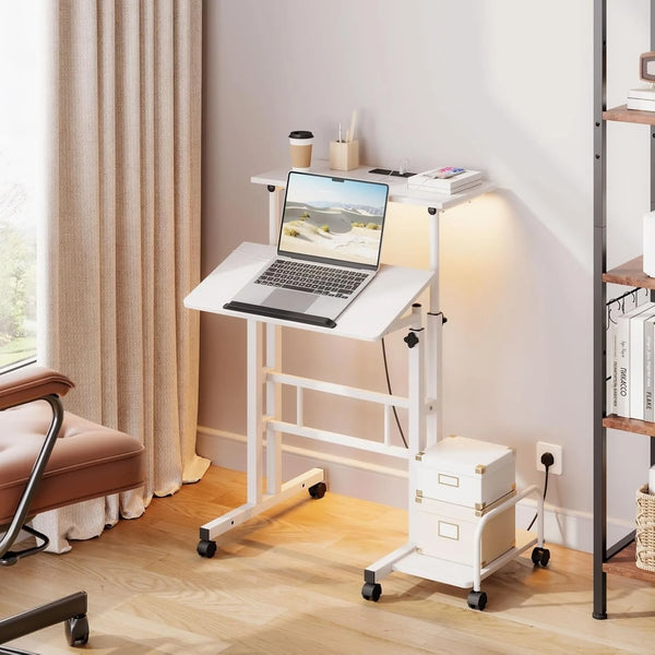 Height Adjustable Laptop Rolling Sit-Stand