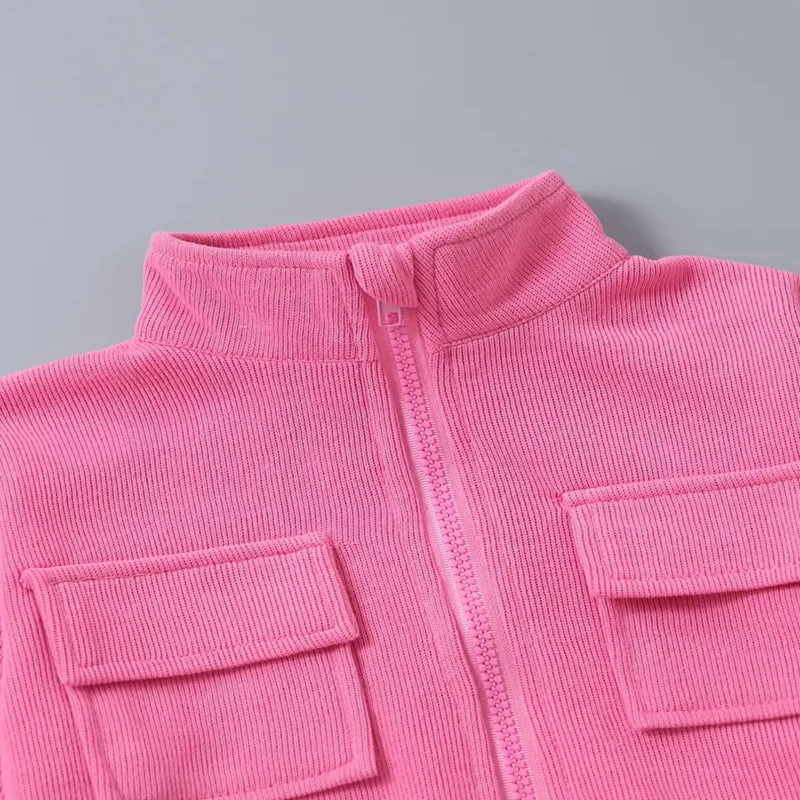 Long Sleeve Zipper Sweatshirt and Pants Set