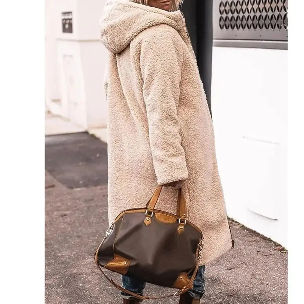 Ladies winter hooded quilted coat