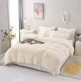Warm and Cozy Plush Three-Piece Bedding Set