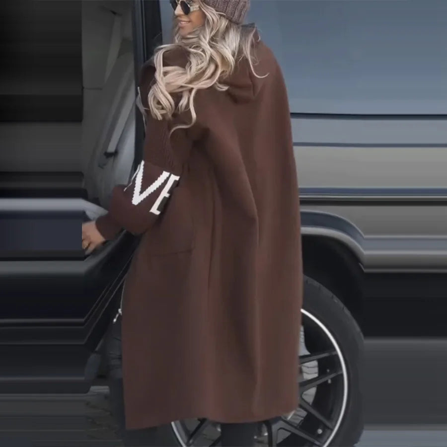 Casual patchwork long coat