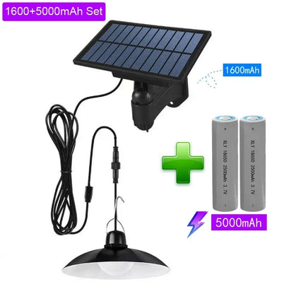 Solar pendant light with remote control