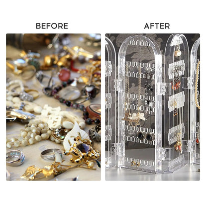 Transparent acrylic jewelry organizer stand