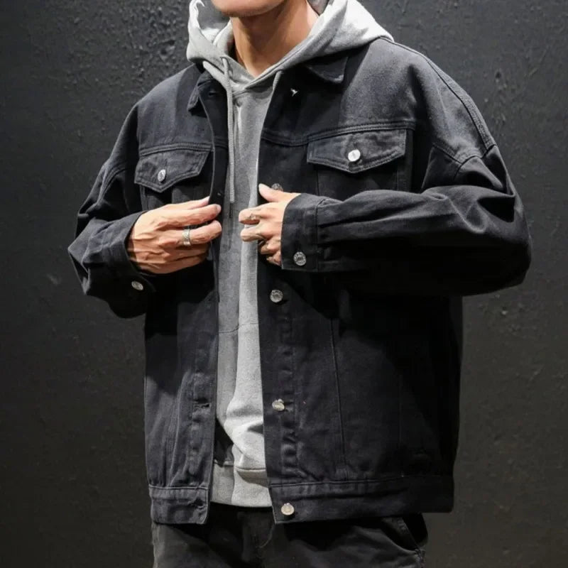 Men's trendy loose-fit denim jacket