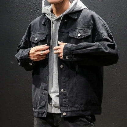 Men's trendy loose-fit denim jacket