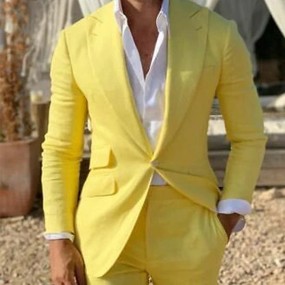 Male fashion costume blazer with pants