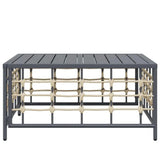 Anthracite Poly Rattan Garden Table