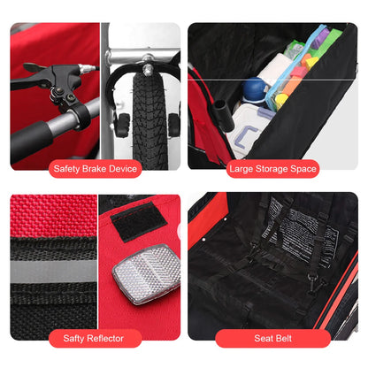 Foldable children's bicycle trailer