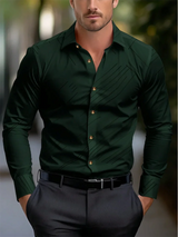 Comfortable Striped Soft Lapel Shirt
