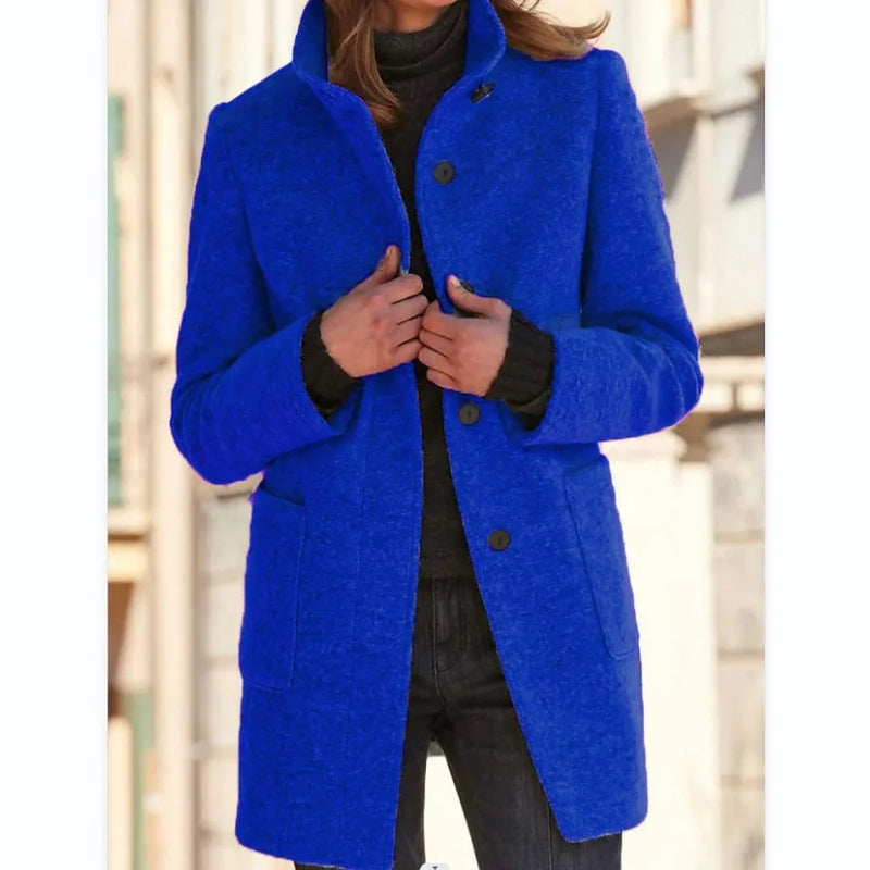 Fashion Stand Collar Long Sleeve Jackets