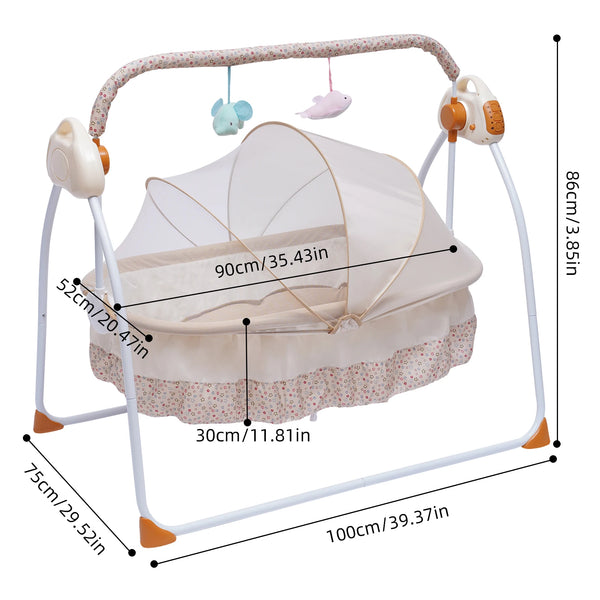 Electric Baby Swing Bed Crib