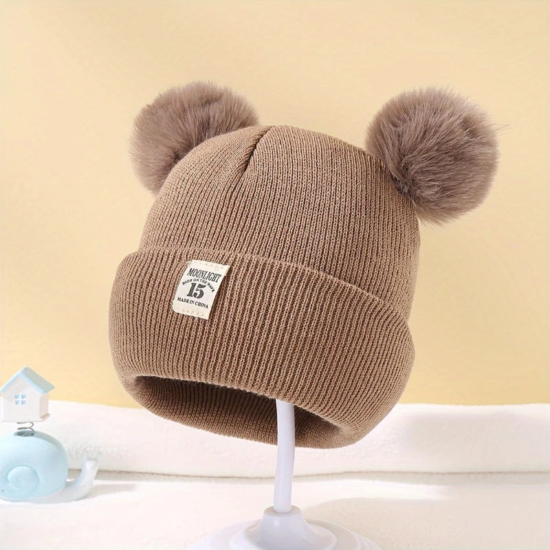 Baby Warm Knitted Hats with Pom
