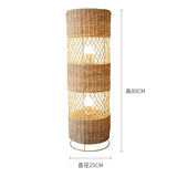 Retro Hand-woven Rattan Floor Lamp
