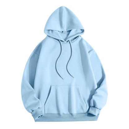 Women's fleece hooded flower embroidered sweatshirt