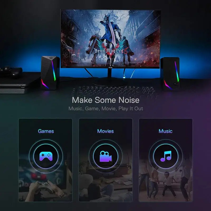 2.0 Channel PC Computer Stereo Speaker