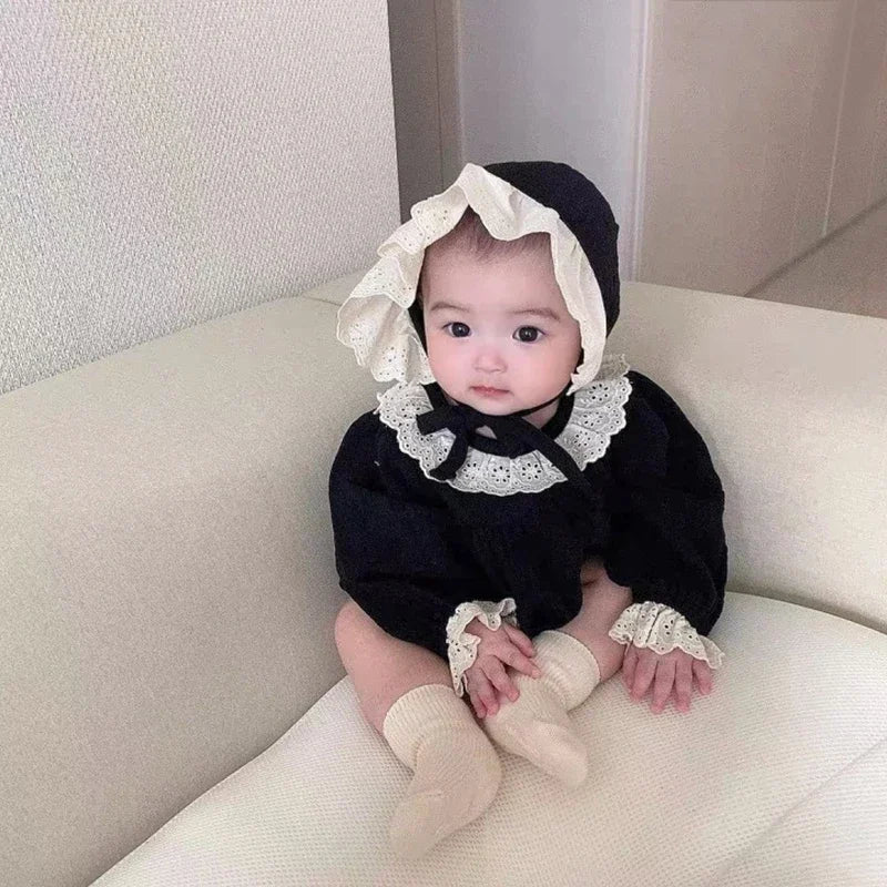 Lace Cotton Long Sleeve Princess Dress