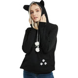 Cute Cat and Dog Printed Hooded Sweater