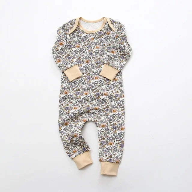 Long Sleeves Soft Cotton Newborn Jumpsuit