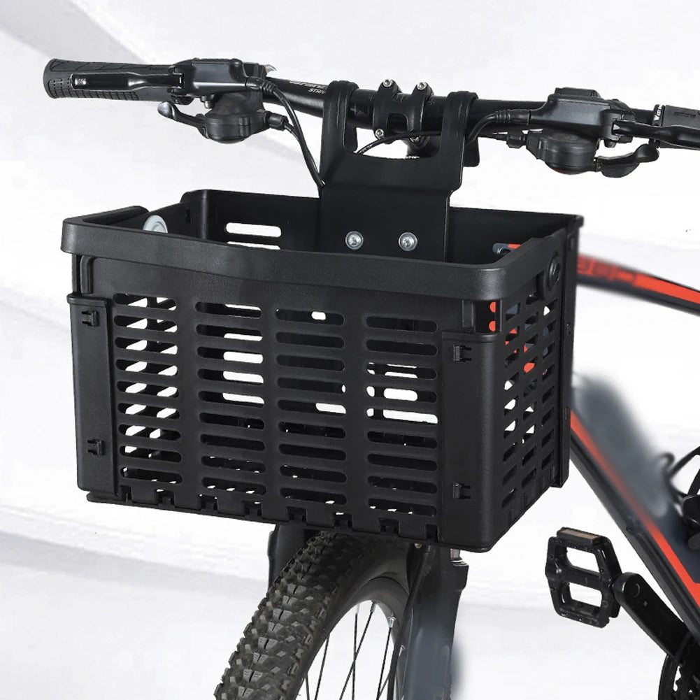 Bicycle foldable basket