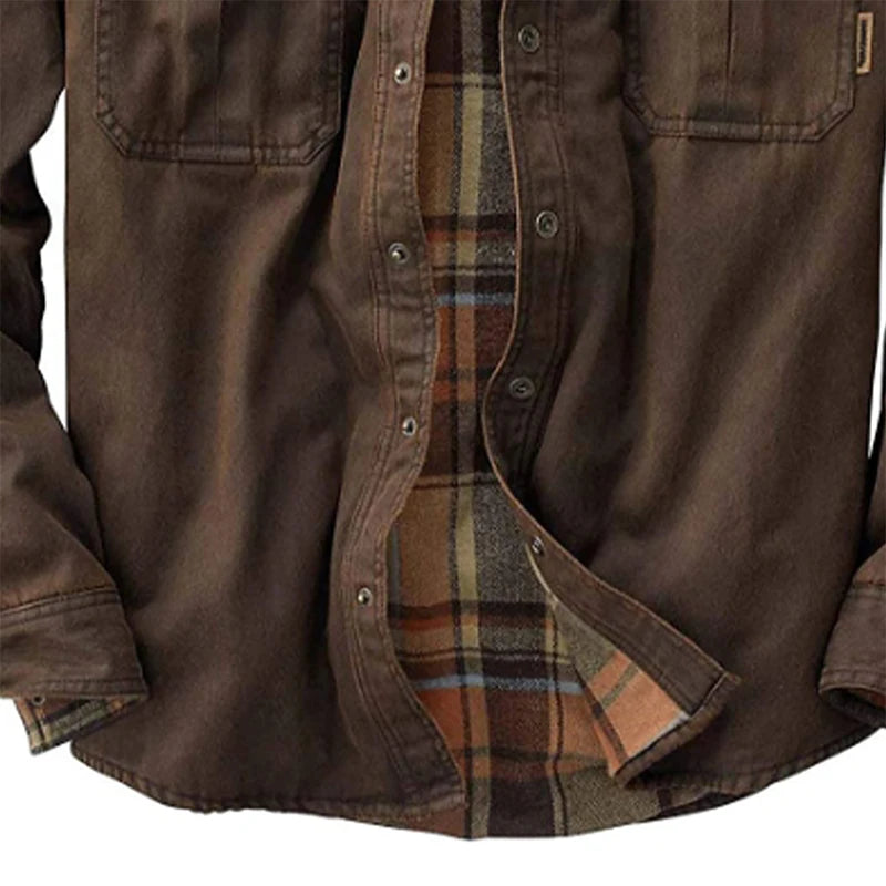 Fashion button-down plaid jacket