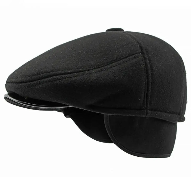 5 Panels Beret Hat with Ear Flaps