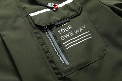 Breathable windproof zipper long sleeve coat