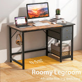 Modern Home Office Desk with 2 Drawers