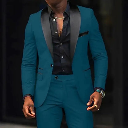 Casual 2 piece men's wedding suits