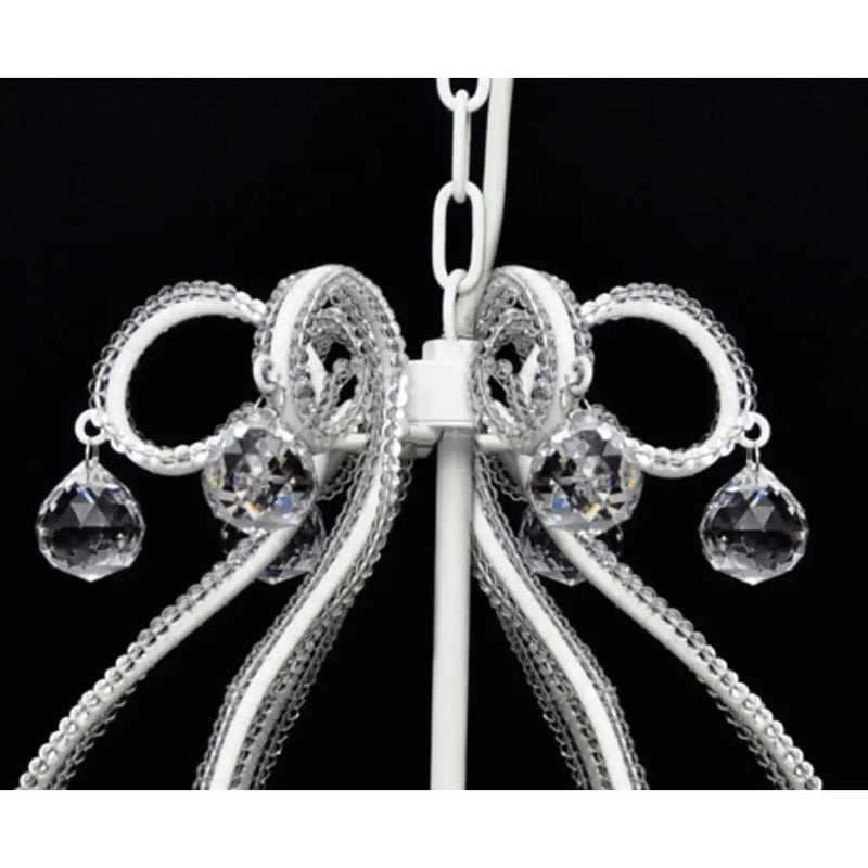Elegant White Chandelier with 2300 Crystals